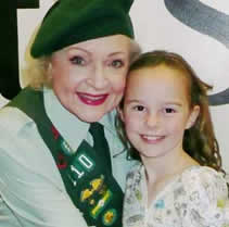 Lexi with Betty White on the Late Late Show