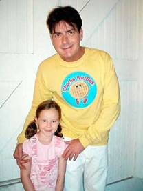 Lexi with Charlie Sheen on TWO AND A HALF MEN