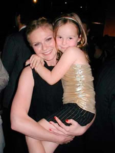 Lexi with Kirsten Dunst at Premiere